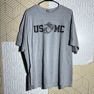 Gildan Gray USMC Short Sleeve Tee